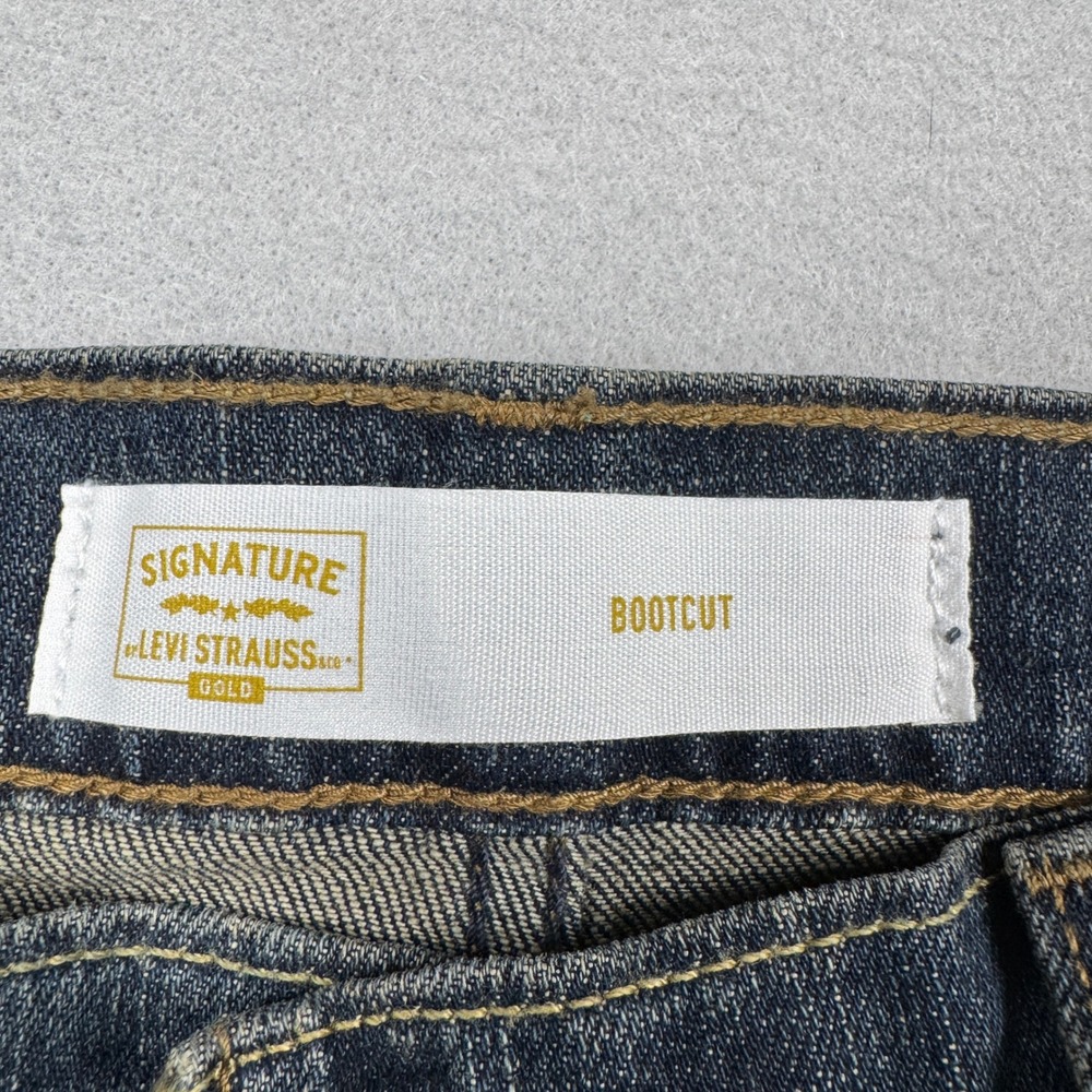 Signature Levi Strauss Gold Mens 34x30 Bootcut Jeans Blue Denim Western Cowboy - Picture 3 of 10